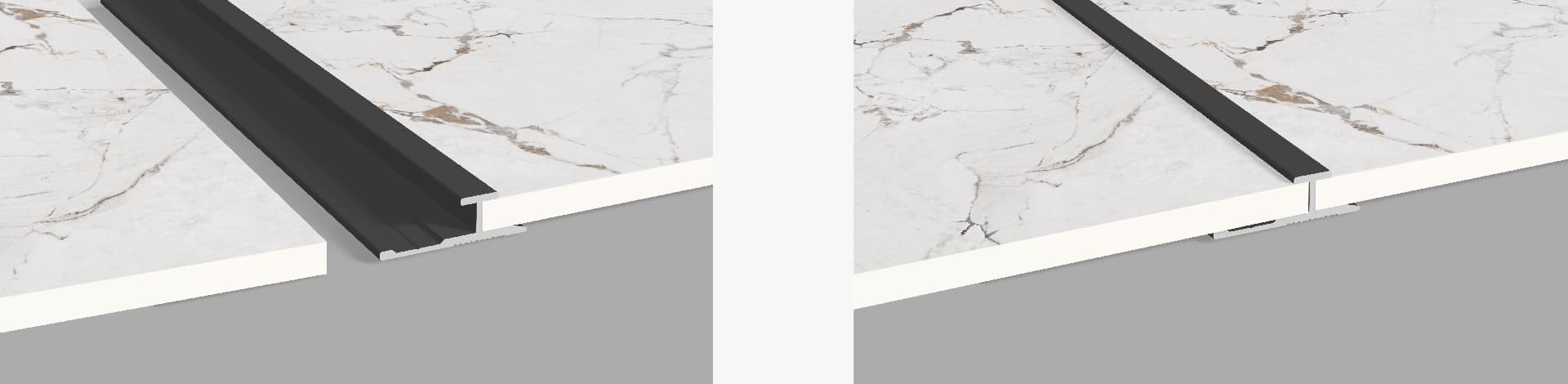H-profile connection detail for marble wall panels
