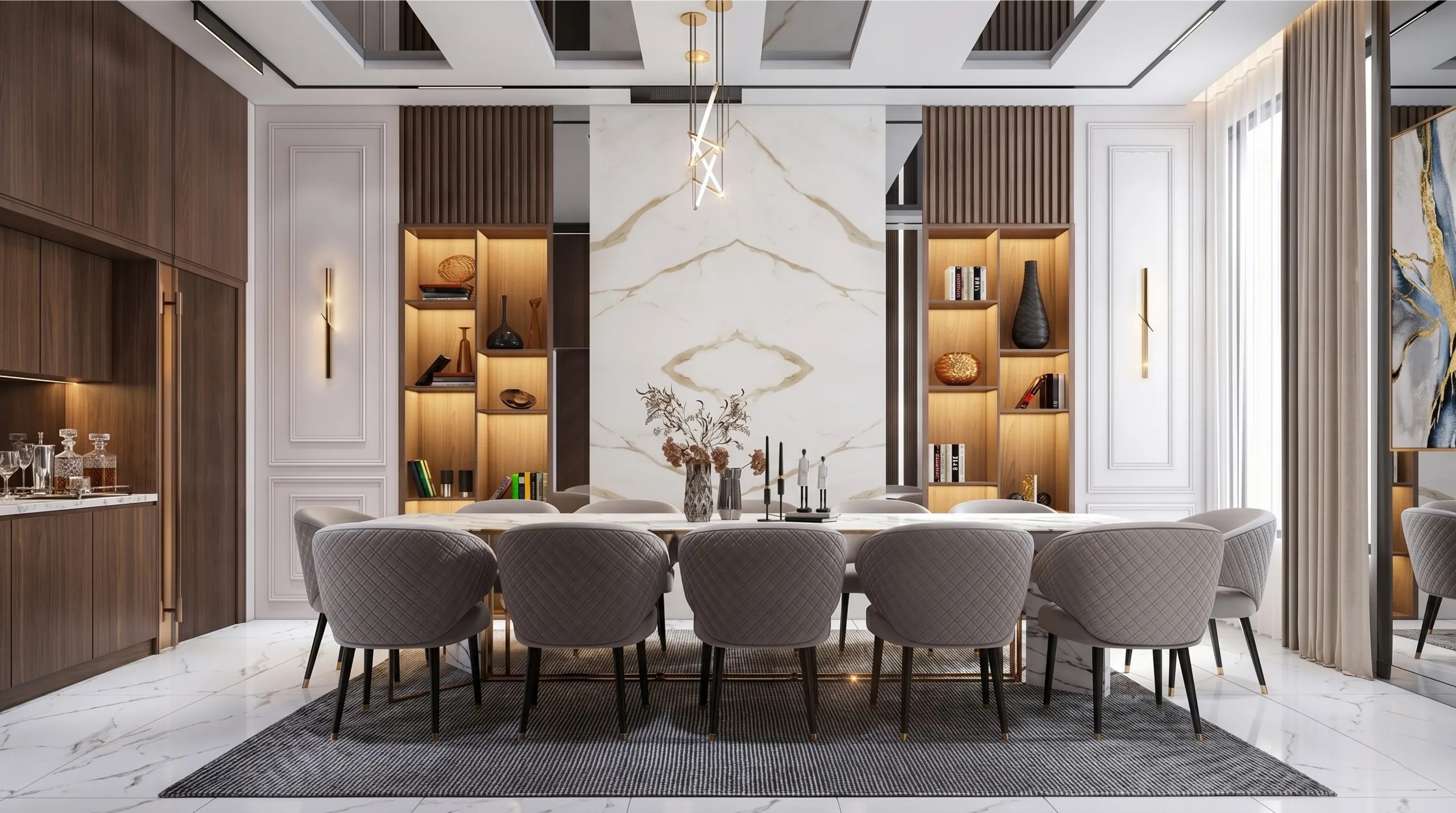 Wohnzimmer mit NordPaneele Wandpaneelen