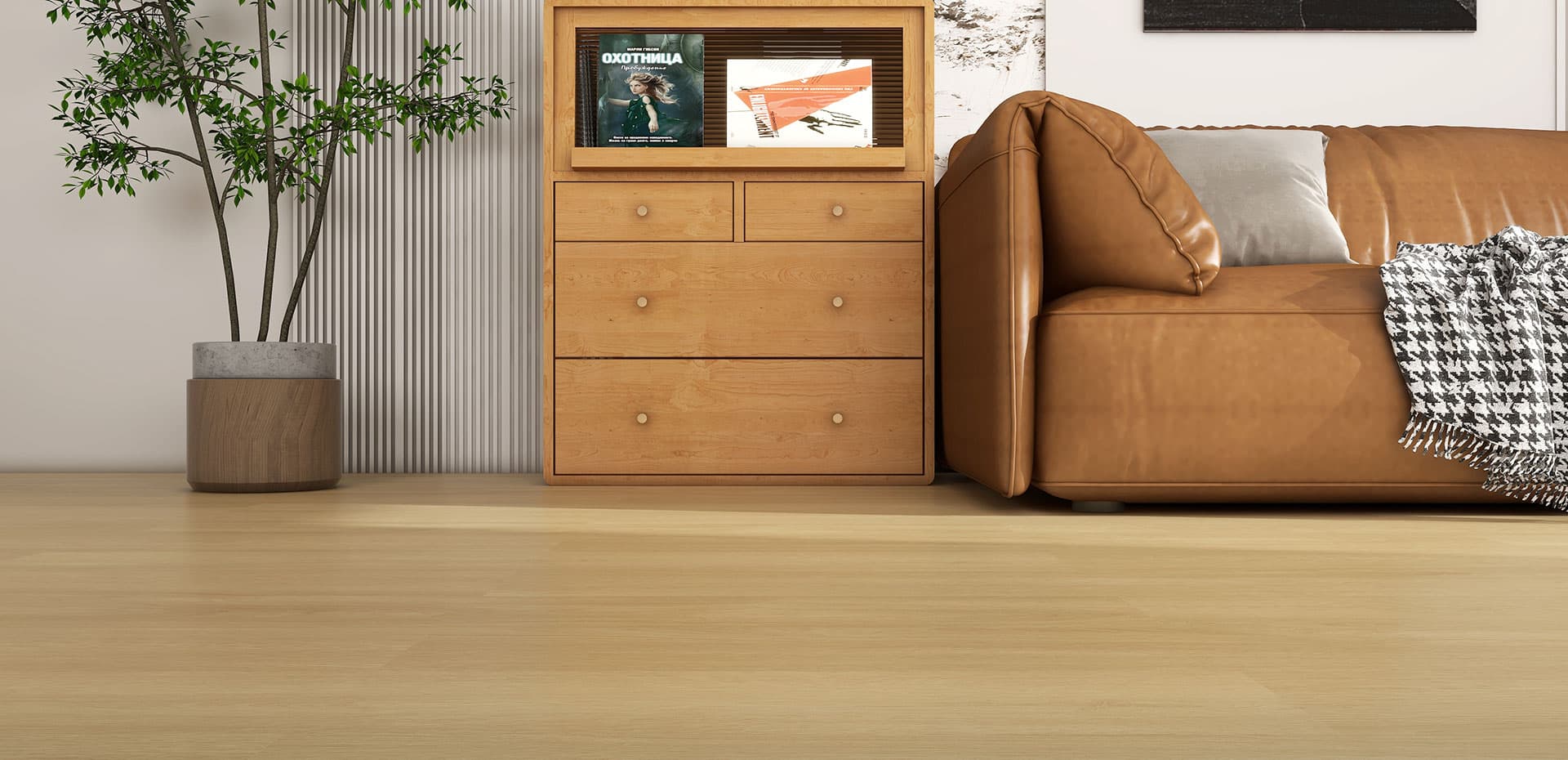 Wohnzimmer mit NordPaneele Wandpaneelen