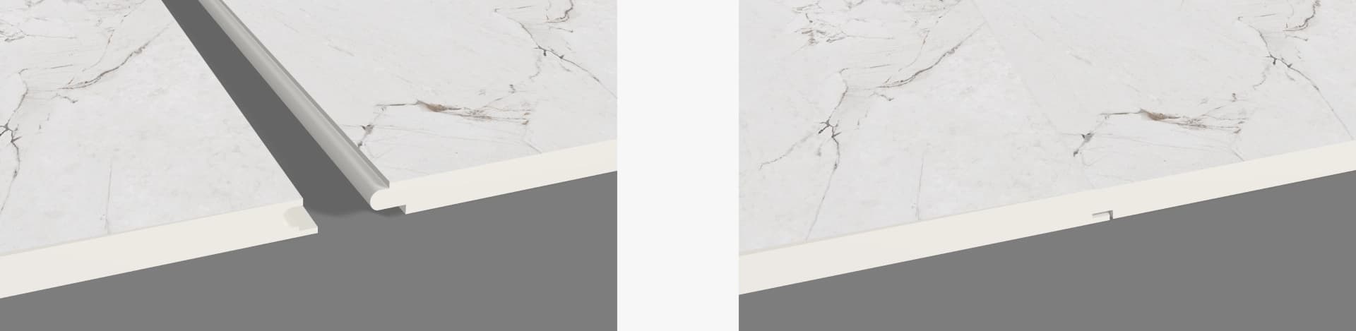 Diagramm des Tongue-and-Groove Click-Verbindungssystems