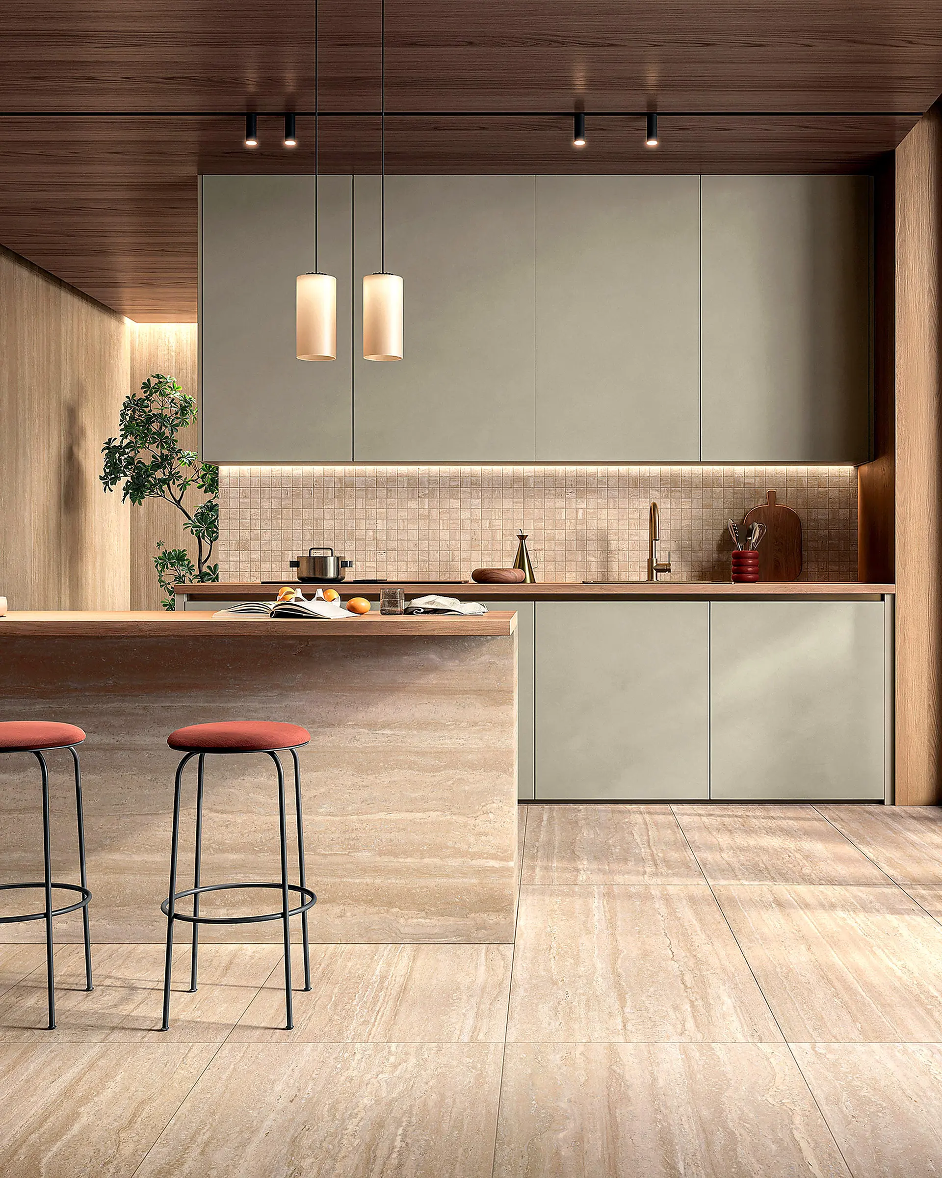 Bianco Luminoso – high-gloss SPC wall panel with marble look, 4 mm